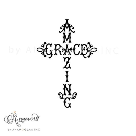 Amazing Grace Cross Svg Anamored