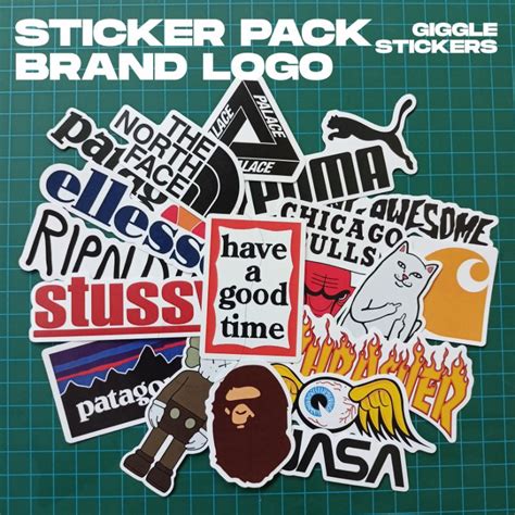 jual sticker pack brand logo shopee indonesia