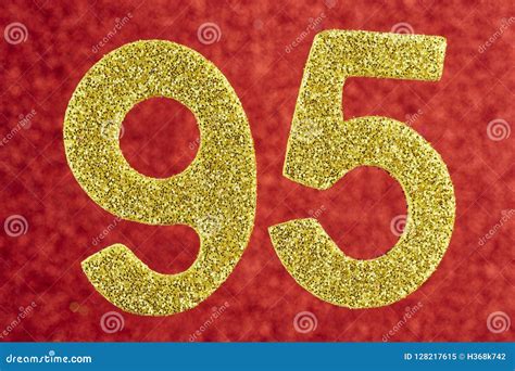 number   golden color   red background anniversary