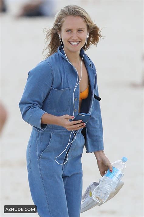 Sailor Brinkley Sunbathing In Her Bright Orange Bikini At Bondi Beach In Sydney Aznude