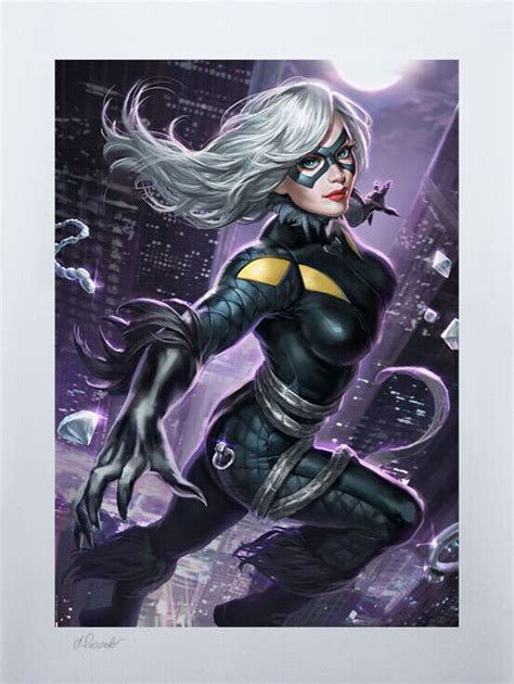 Alexandra Marvel Comics - Alexandra Pascenko Sideshow Exclusive Black Cat Marvel Comic Art Print ...