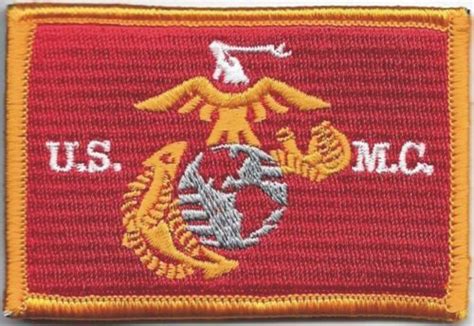 Usmc Us Marine Corps Marines Gold Red Eagle Globe Anchor Ega Velcro