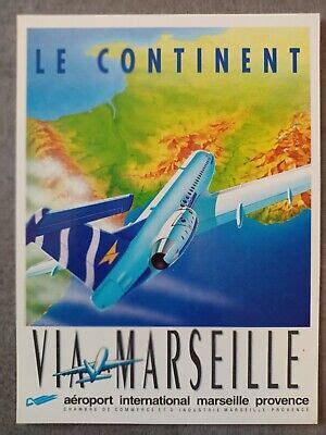 Cp094 Carte Affiche Illustrateur Le Continent Via Marseille Ebay