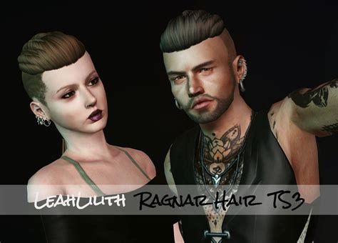 Nemiga Sims LeahLilith Ragnar Hair 4to3 Teen To Elder High Poly