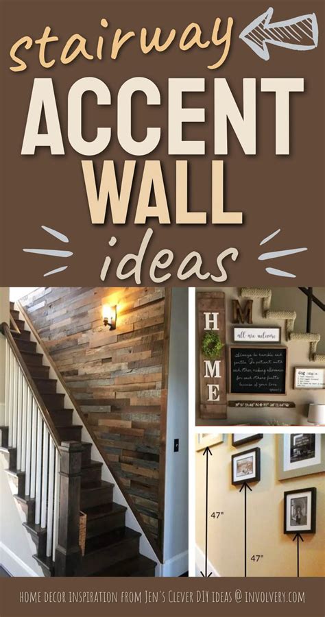 Stairway Accent Wall Ideas Staircase Wall Decor High Ceilings Decorate