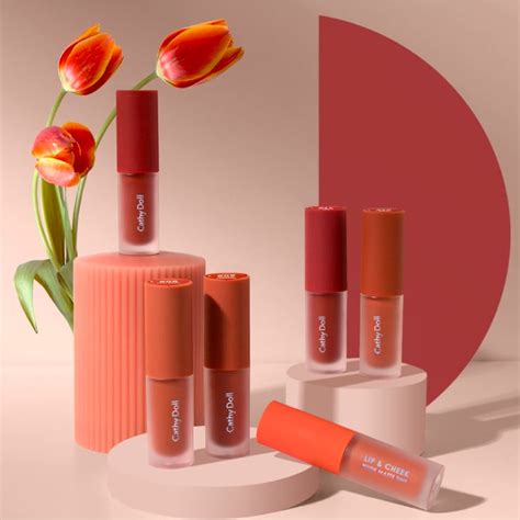 Cathy Doll Lip Cheek Nude Matte Tint G Shopee Malaysia