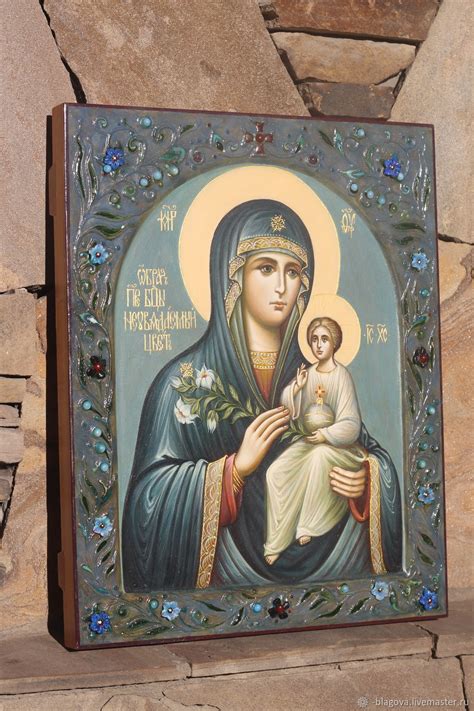 Икона Богородицы "Неувядаемый цвет" – заказать на Ярмарке Мастеров ...