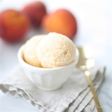 Homemade Peach Ice Cream Recipe Julie Blanner