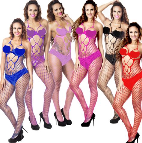 Womens Sexy Lingerie Fishnet Full Hollow Out Body Stocking Halter Neck Bodystocking Buy Sexy