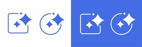 ai icons stars  square  circle set generate concept