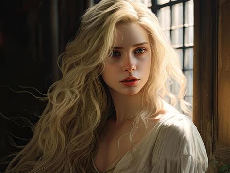 Alluring Blonde Woman With Flowing Hair Stock Photo At Vecteezy