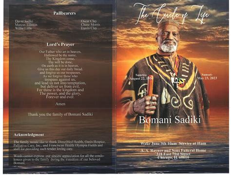 Bomani Sadiki Obituary | AA Rayner and Sons Funeral Homes
