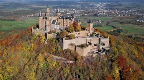 Aerial View of Hohenzollern Castle, Germany, Stock Footage | VideoHive