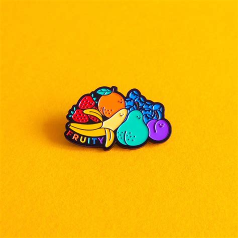 Subtle Pride Pin Fruity LGBT Badge Minimalist Pride LGBT Rainbow Queer Badge Lesbian Gay Trans