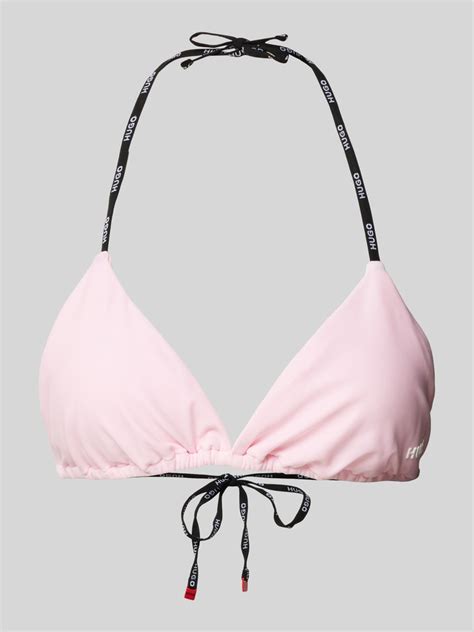 Hugo Bikini Oberteil Mit Label Detail Pink Online Kaufen