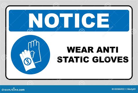 Safety Sign Hand Protection Must Be Worn Stock Vector Illustration