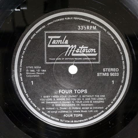 Yahooオークション 英 Four Topssametamla Motown Stms5033 Lp