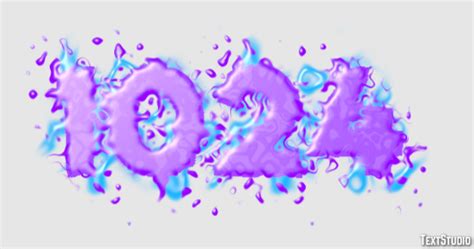 1024 Text Effect and Logo Design Number