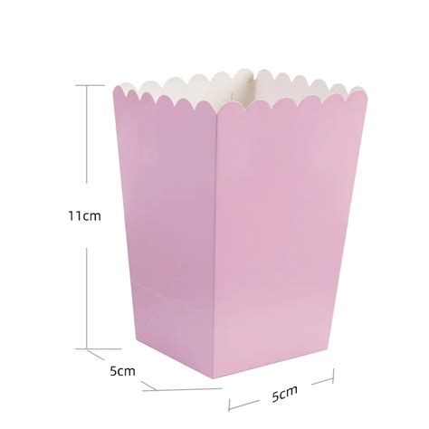 Caixa Pipocas Papel Pequena Rosa C 6