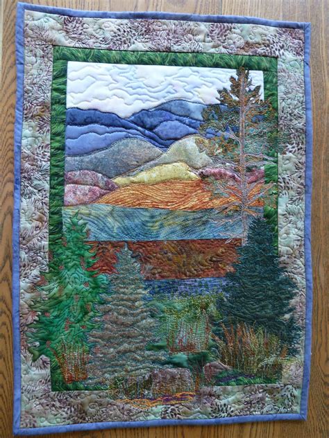 Quilted Wall Hanging Mountain Google Search Landscape Art Quilts