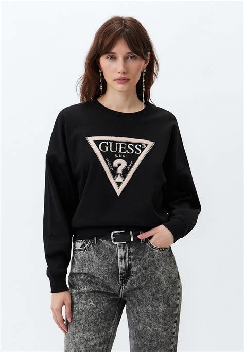 Свитшот Guess, цвет: черный, RTLADK536501 — купить в интернет-магазине ...