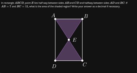 Solved In Rectangle Abcd Point E Lies Half Way