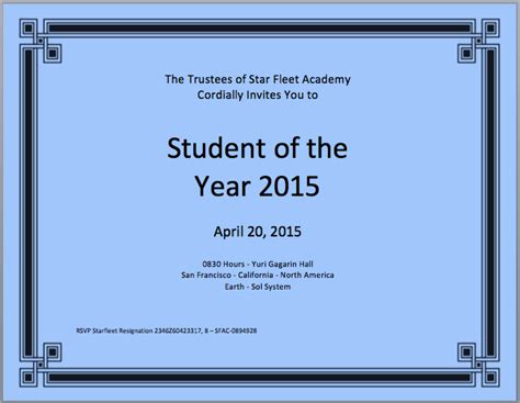 student   year certificate template word templates