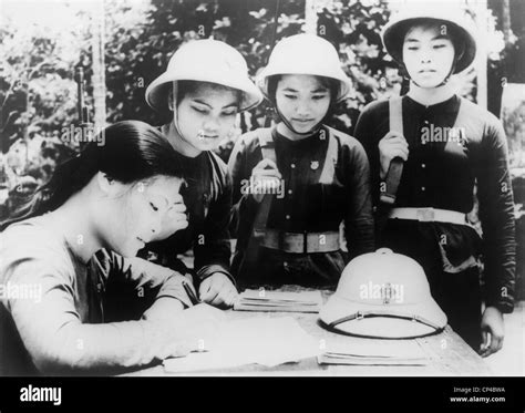 North Vietnamese Woman Joins Peoples Army Of Vietnam A Young Woman