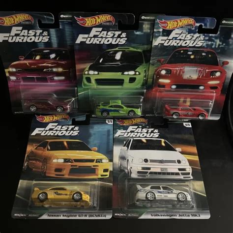 Hot Wheels Premium Fast Furious Original Set R Jetta Rx S Eclipse Eur Picclick Fr