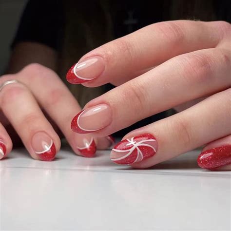 Diseños De Uñas Rojo Caramelo Y Nude IDEAS E IMÁGENES