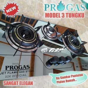 Jual Terjangkau Progas Pg 333 Kompor Gas Tanam Biasa 3 Tungku Body Kaca