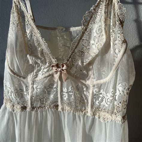 Dkny Vintage Lingerie Teddy Mini Dress Sheer With Depop