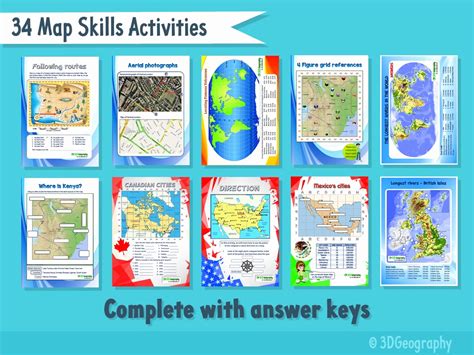 Map Skills Worksheets Answers New 34 Map Skills Activities Plete with ...