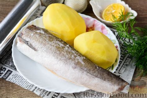 Рецепт: Рыба, запечённая с картошкой и лимоном (в фольге) на ...