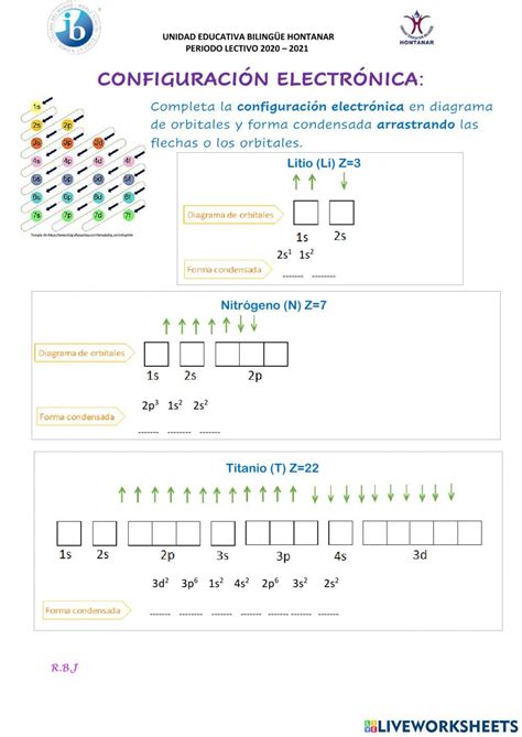 Ejercicios De Configuraci N Electr Nica Worksheet Science Classroom