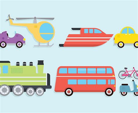 Conjunto de imágenes prediseñadas de transporte svg eps UIDownload