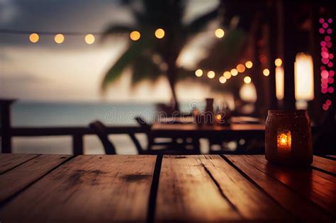 Outdoor Restaurant At The Beach Table Setting At Tropical Beach Restaurant Beautiful Sunset