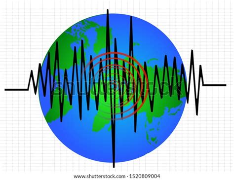 Earthquake Background Seismogram Seismic Measurement Stock Vector Royalty Free 1520809004