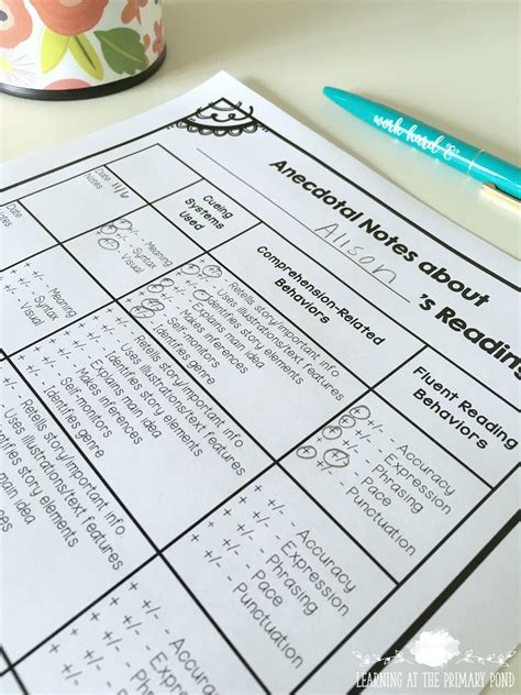 Teacher Anecdotal Notes Template - Detrester.com