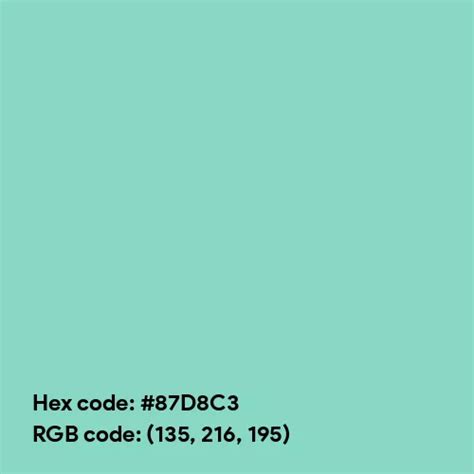 Ice Green color hex code is #87D8C3