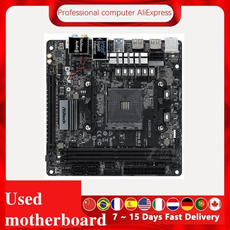 미니 ITX ASRock A320M ITX A320i 마더 보드 소켓 AM4 DDR4 AMD A320 A320M 원래 데스크탑 ...