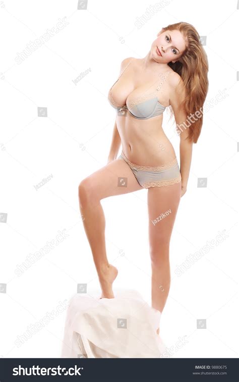 Sexy Woman Blue Lingerie Stock Photo Shutterstock
