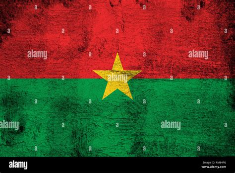 Burkina Faso Grunge And Dirty Flag Illustration Perfect For Background