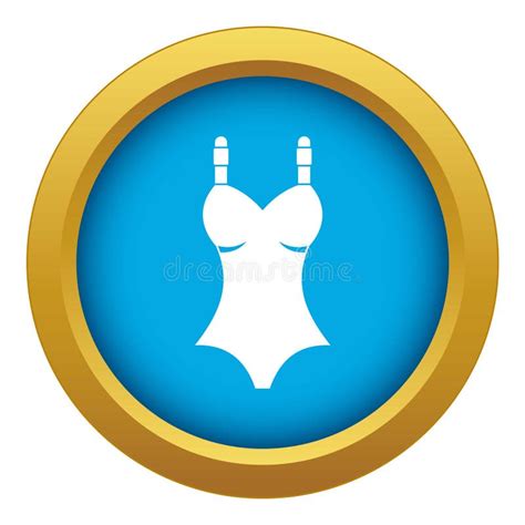 Swimsuit Icon Blue Vector Isolated Stock Vector Illustration Of Girl Bikini 143647512