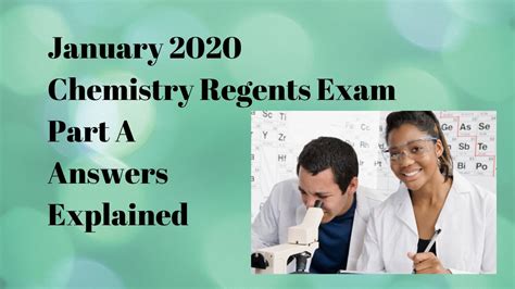 Chemistry Regents January 2020 Part A Answers Explained YouTube