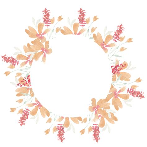 Yellow Splash Watercolor Flower Wreath 25279648 Png
