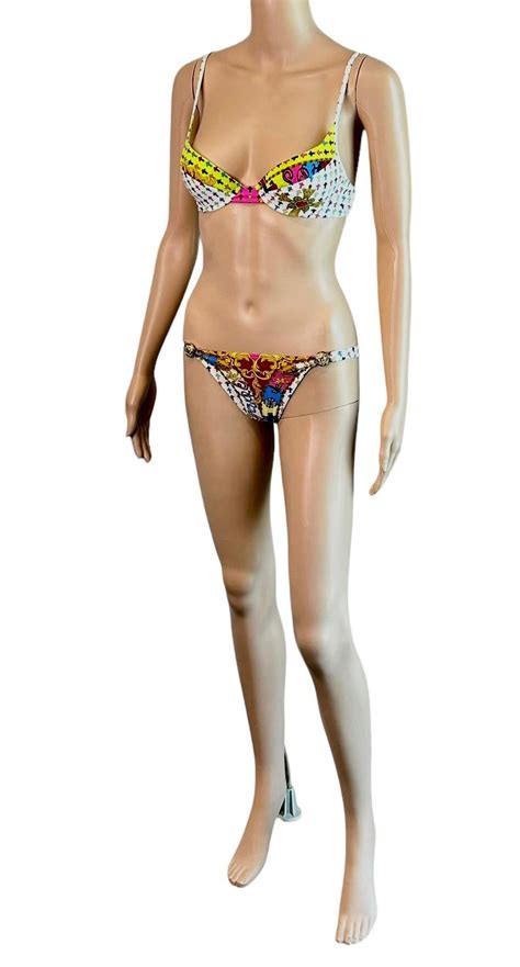 Traje De Ba O Versace S S Bikini De Dos Piezas Adornado Con El Logotipo De Medusa En Venta