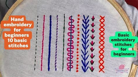 Hand Embroidery For Beginners 10 Basic Stitches Basic Embroidery