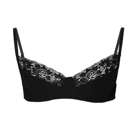 YONGHS FR Soutien gorge Sexy Homme Sissy Lingerie Dentelle Débardeur Bretelle Crop Top M XXL