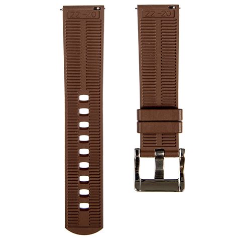 Mariner Fkm Rubber Strap Quick Release Brown Strapseeker